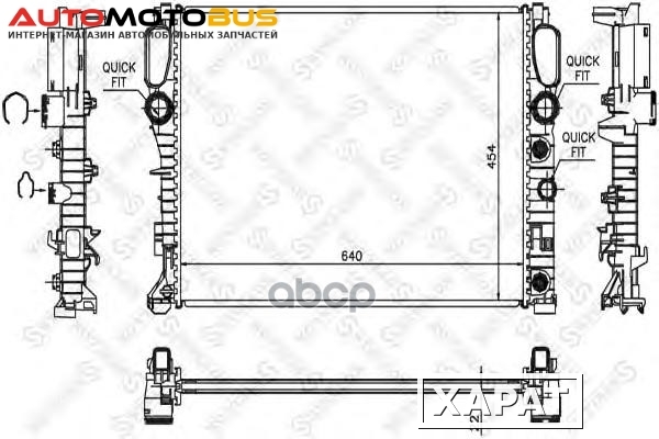 Фото Радиатор системы охлаждения Stellox 1025454SX
