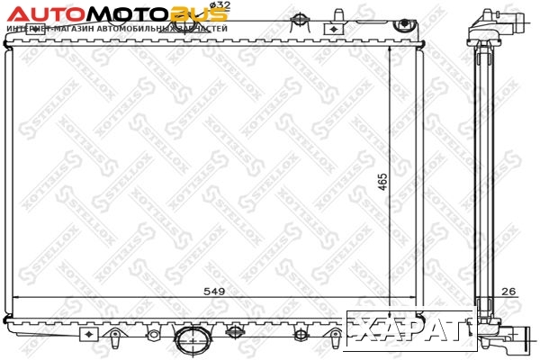 Фото Радиатор охлаждения двигателя STELLOX 10-26132-SX