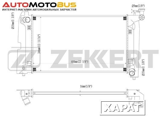 Фото Радиатор охлаждения двигателя ZEKKERT MK-1166