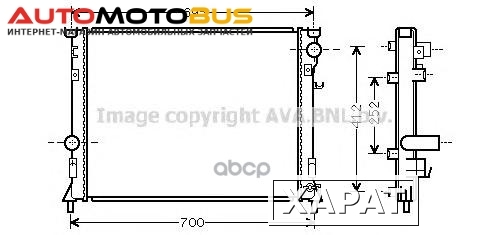 Фото Радиатор системы охлаждения AVA QUALITY COOLING CR2097