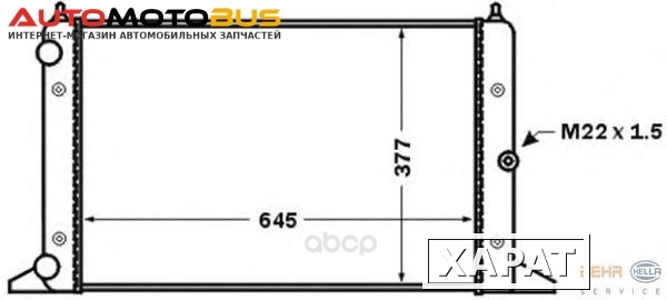 Фото Радиатор охлаждения двигателя Hella 8MK376773-781