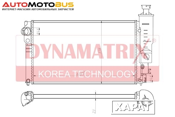 Фото Радиатор охлаждения двигателя DYNAMATRIX DR63528