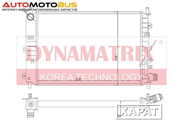 Фото Радиатор охлаждения двигателя DYNAMATRIX DR62217A