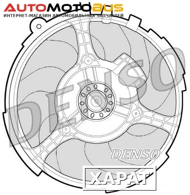 Фото Вентилятор охлаждения двигателя DENSO DER09060