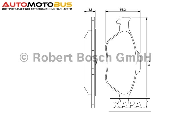 Фото Комплект тормозных колодок Bosch 0986424558