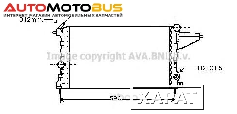 Фото Pадиатор системы охлаждения Opel Vectra 88-95 Ava OLA2161