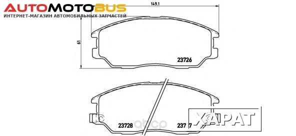 Фото Тормозные колодки дисковые brembo P30028