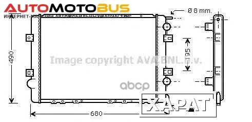 Фото Радиатор системы охлаждения AVA QUALITY COOLING RTA2299