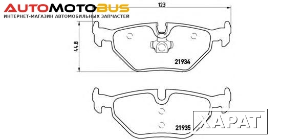 Фото Комплект тормозных колодок Brembo P06025