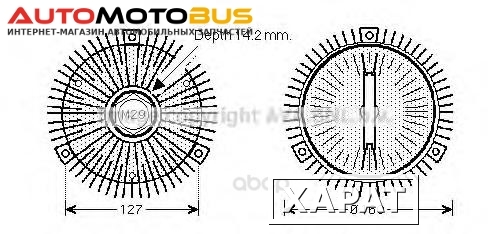 Фото Mуфта вентилятора охлаждения двигателя MB W124, W202, W210 92-01 Ava MSC407