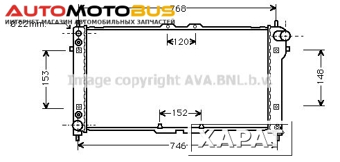 Фото Радиатор охлаждения двигателя AVA QUALITY COOLING MZ2074