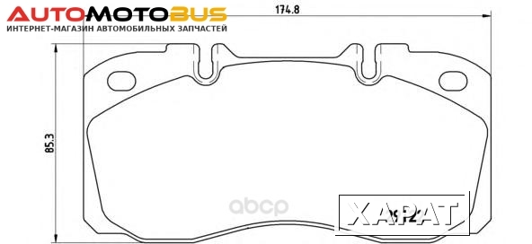 Фото Тормозные колодки дисковые brembo PA6025