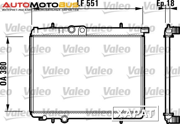 Фото Радиатор охлаждения двигателя VALEO 732886