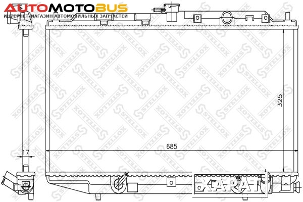 Фото Радиатор охлаждения двигателя STELLOX 10-25823-SX