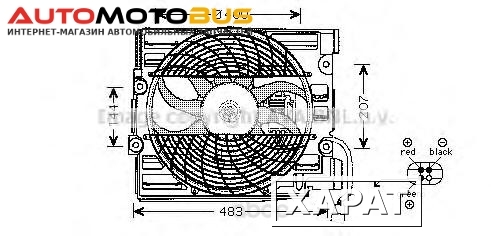 Фото Вентилятор охлаждения двигателя BMW E39 96-00 Ava BW7510