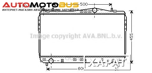 Фото Радиатор охлаждения двигателя Ava DWA2073
