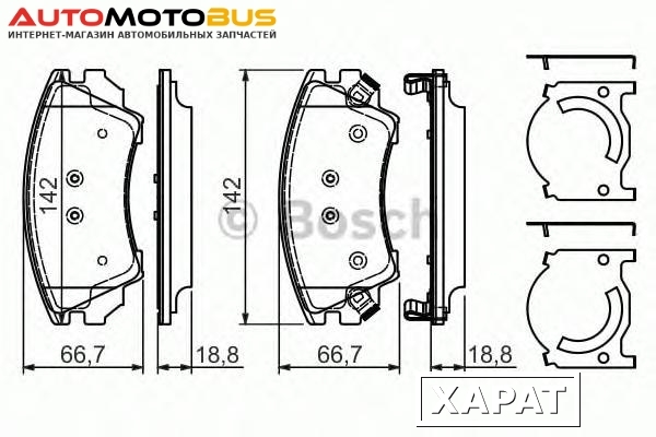 Фото Комплект тормозных колодок Bosch 0986494275