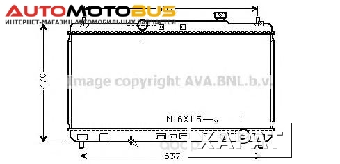 Фото Радиатор охлаждения двигателя Ava TO2235