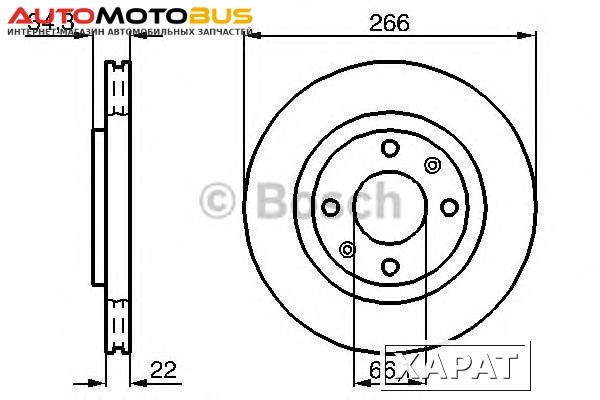 Фото Диск тормозной Bosch 0986478618