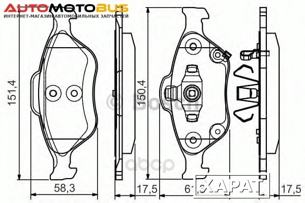 Фото Тормозные колодки дисковые Bosch 0986495093