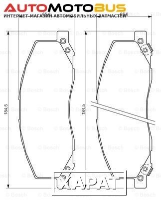 Фото Комплект тормозных дисковых колодок Bosch 0 986 494 298