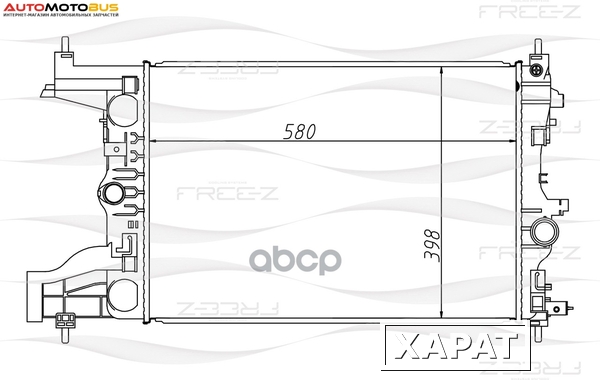 Фото Радиатор системы охлаждения FREE-Z KK0165