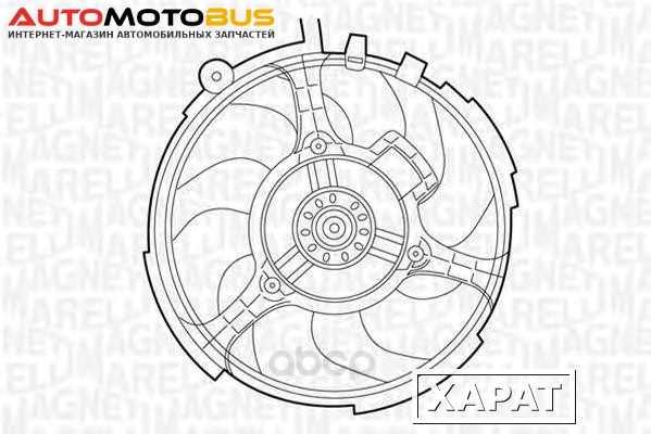 Фото Вентилятор охлаждения двигателя Magneti Marelli 069422030010