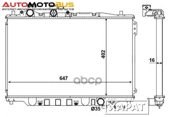 Фото Радиатор системы охлаждения NRF 506514