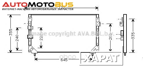 Фото Радиатор охлаждения двигателя Ava TO5225