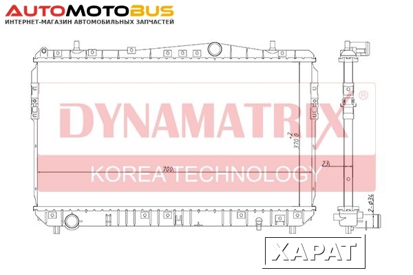 Фото Радиатор охлаждения двигателя DYNAMATRIX DR61633