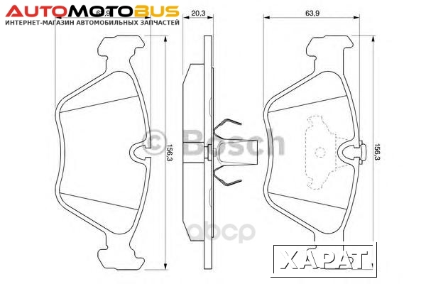 Фото Тормозные колодки дисковые Bosch 0986424485