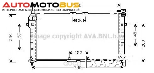 Фото Радиатор охлаждения двигателя Ava MZ2027