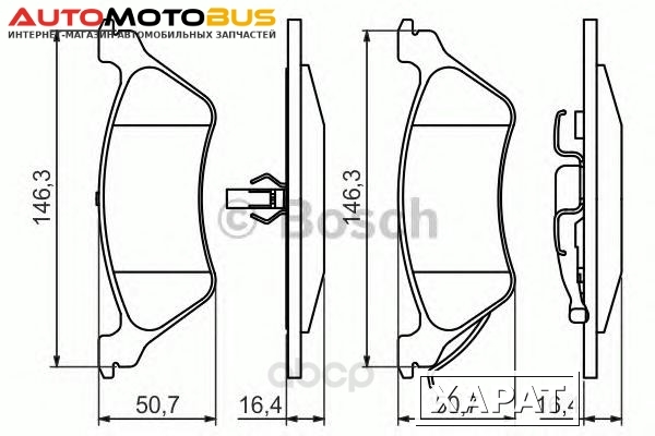 Фото Тормозные колодки дисковые Bosch 0986424816