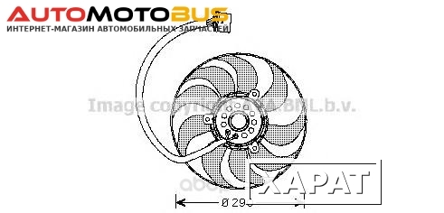 Фото Вентилятор охлаждения двигателя Ava VW7522