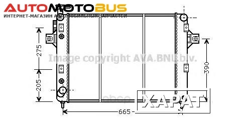 Фото Радиатор охлаждения двигателя Ava JE2017