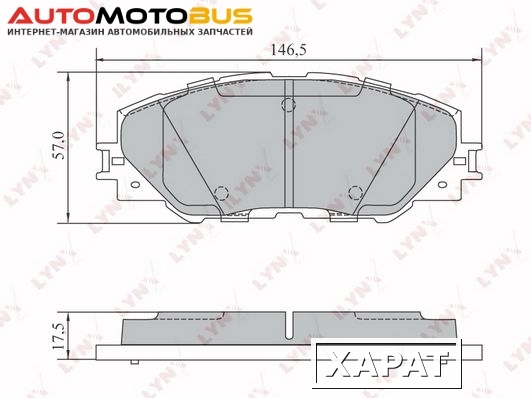 Фото Комплект тормозных дисковых колодок LYNXauto BD-7572