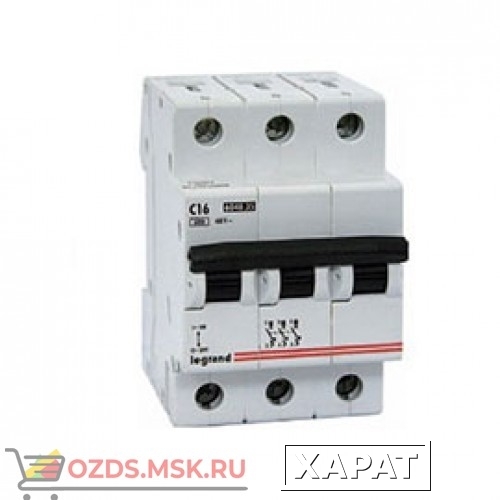 Фото LEGRAND 409249 Автоматический выключатель, серия DX3, С3A, 25кА, 3-полюсный