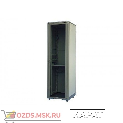 Фото Шкаф телекоммуникационный напольный 22U (600х800х1166) дверь стекло, цвет-серый