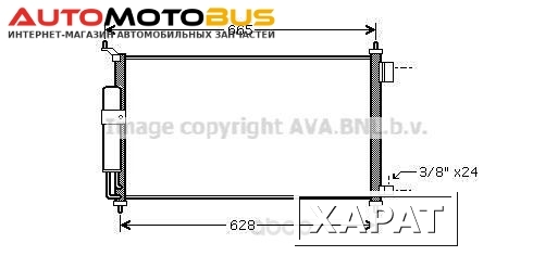 Фото Радиатор охлаждения двигателя Ava DN5251D