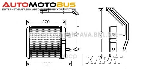 Фото Радиатор охлаждения двигателя Ava IV6052