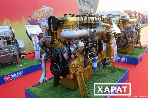 Фото Двигатель газовый Yuchai YC6K1340N-50 (YC6K400N-50) на Урал 63704, КамАЗ 6520PG