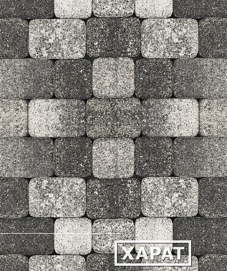 Фото Тротуарная плитка Выбор Классико Гранит Листопад, 40 мм 2 камня Антрацит