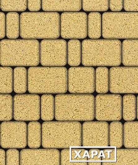 Фото Тротуарная плитка Выбор Классико Гранит 60 мм 3 камня Желтая
