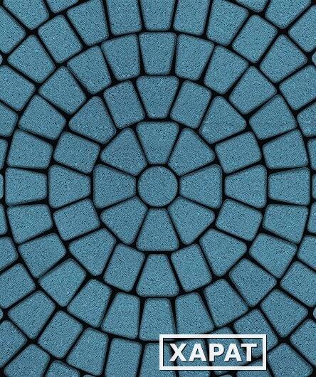 Фото Тротуарная плитка Выбор Классико Стандарт, Синяя 60 мм 3 камня круговая