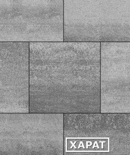 Фото Тротуарная плитка Выбор Квадрум Искусственный камень 60 мм 500х500 Шунгит