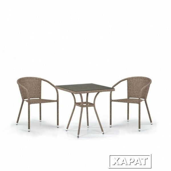 Фото Комплект мебели из иск. ротанга T282BNT/Y137C-W56 Light brown (2