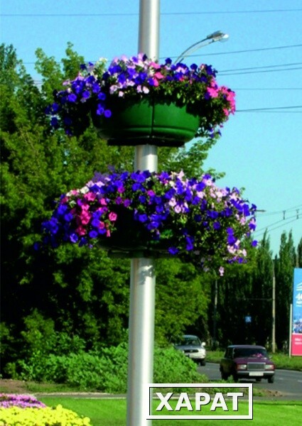 Фото Вазон для цветов на столб ОБРУЧ двойной (Тип №1)
