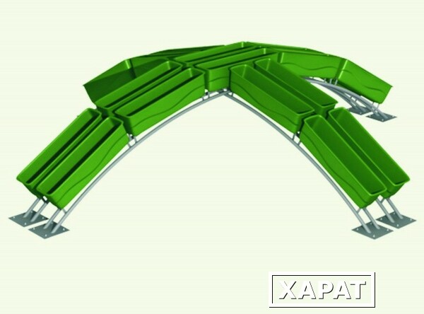 Фото Цветочница мостик ВИАДУК двойной (Размер №2: 1300х5600х5000мм)