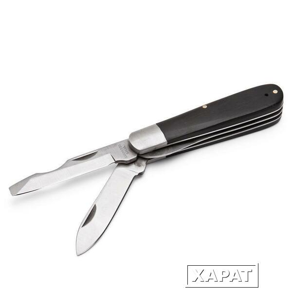 Фото НМ-08 Нож монтерский малый складной с прямым лезвием и отверткой