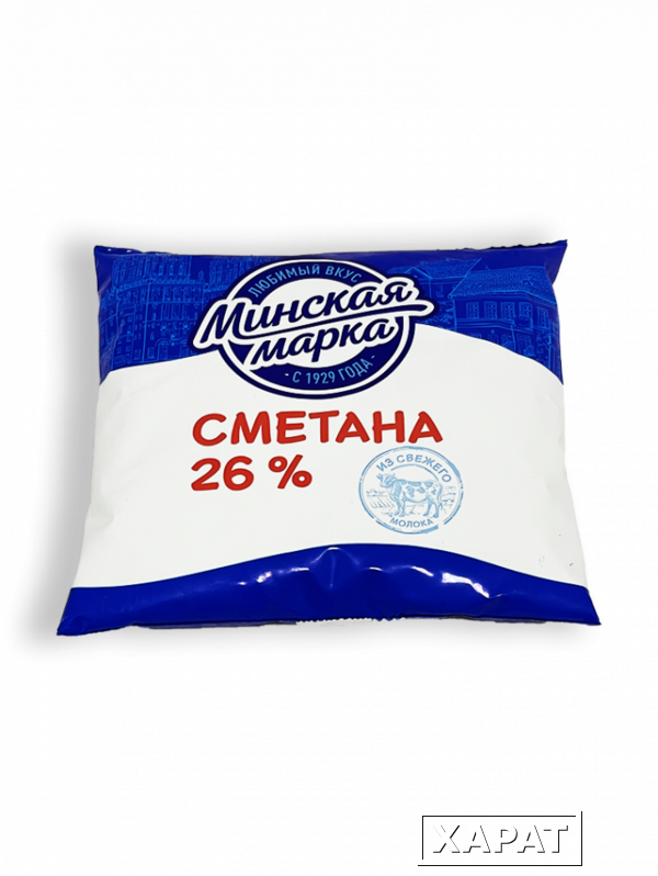 Фото Сметана Минская марка 26% 400г фин-пак